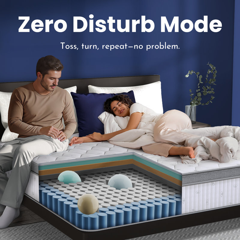 8"Medium Cooling Gel Hybrid Mattress, 8", Full