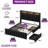  Velvet Upholstered Platform Bed With 4 Storage Drawers, LED Headboard Bed With Charging Station-1901826497