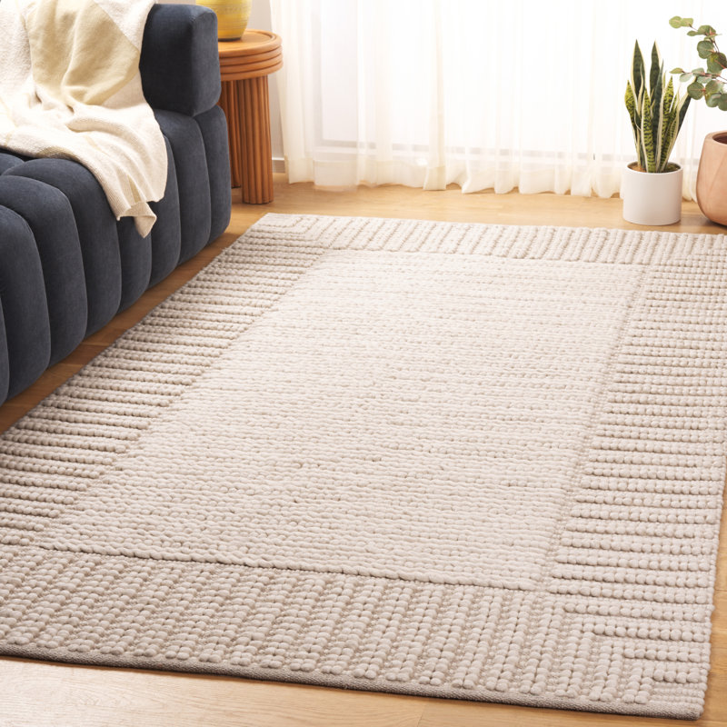 Natura 286 Flatweave Wool/Cotton Rug in Ivory, Rectangle 6' x 9'