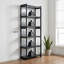 Vitrine à 5 niveaux de 172 cm (67,7 po) de hauteur avec porte rabattable en acrylique, collection de vitrines de rangement.-583478144