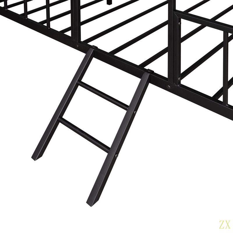 Structure de lit en métal pour lit simple avec support à lattes sans sommier