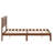 HarborCraft Solid Pine Wood Platform Bed Frame with Headboard - Walnut Finish-1692896082-1692896175
