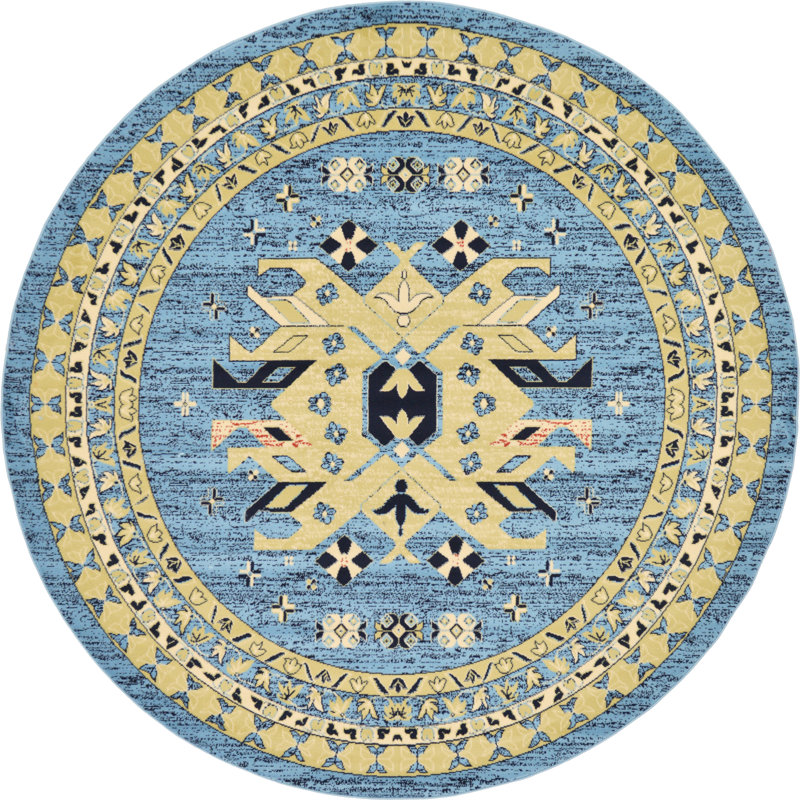 Eesi Oriental Indoor Rug, Round 8'