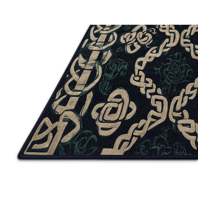 Machine Washable Gray Area Rug, Runner 2' x 4'
