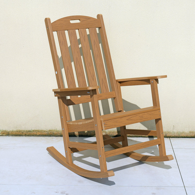 Rocking Chair, Suitable For All Seasons: Outdoor Lounge Chair, Made Of Sturdy HIPS Material, Equipped With 304 Stainless Steel Accessories.