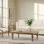 Merak 54-Inch Rectangular Reclaimed Pine Coffee Table With Carved Four Poster Legs Finished In An Antique Seal