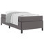  Structure de lit avec matelas en similicuir gris 35,4 "x 78,7"-105093663-105093648