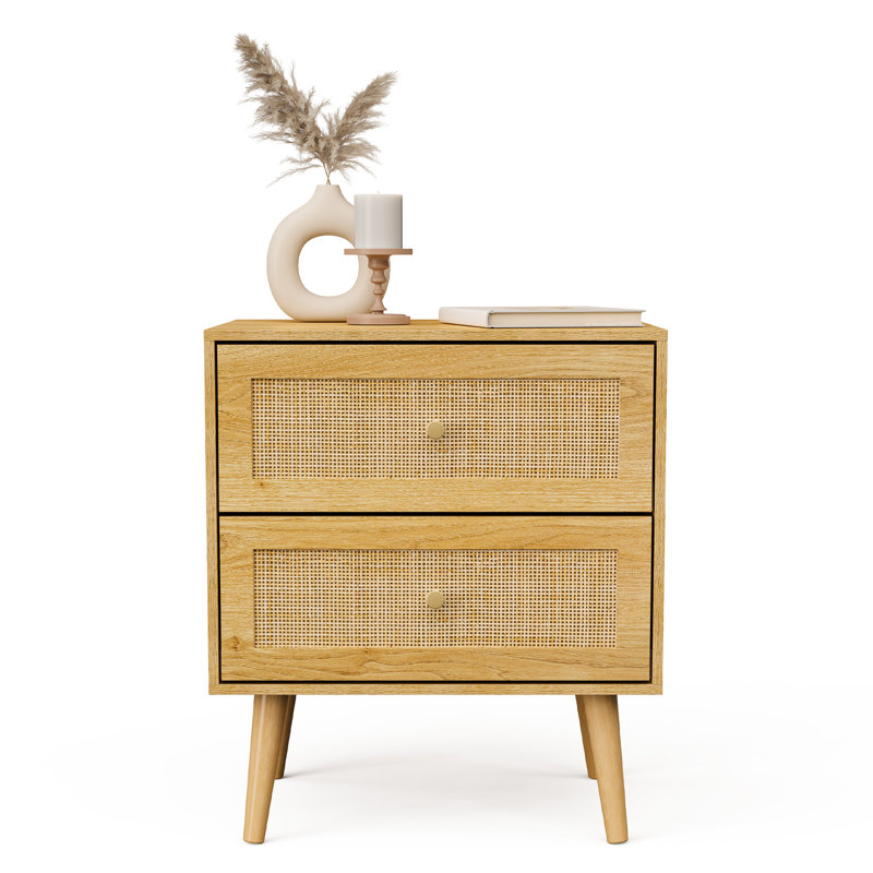 48cm W Manufactured Wood Bedside Table