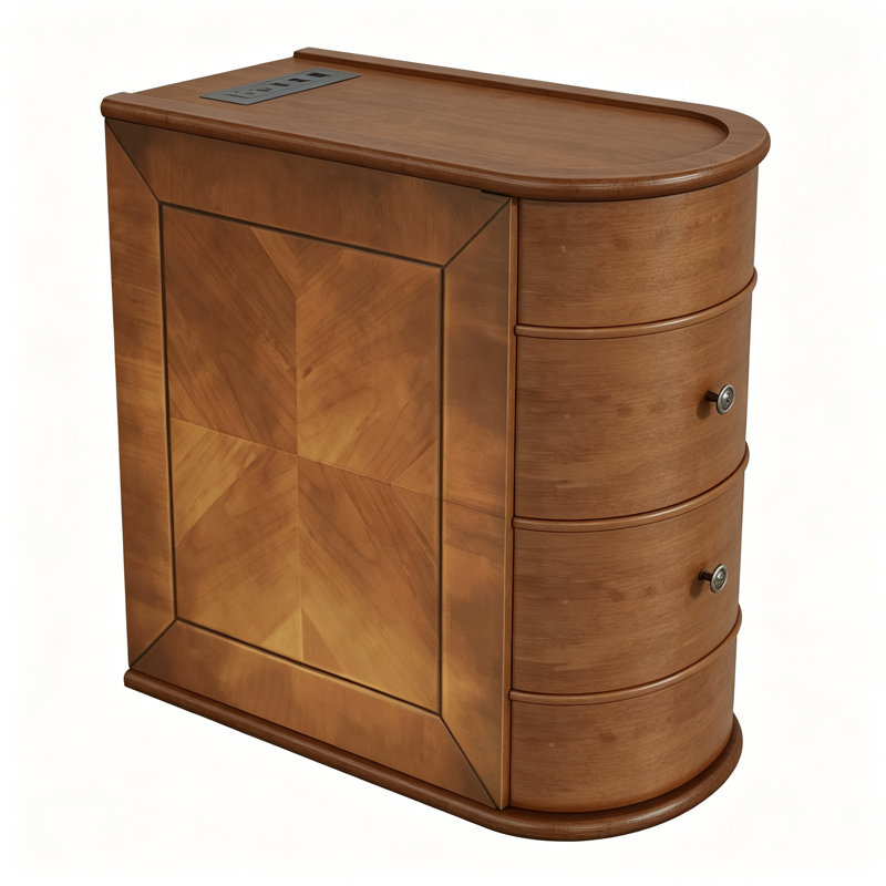 Table d'appoint entièrement assemblée avec poste de recharge, 2 tiroirs, table de chevet pour canapé, aucun assemblage requis, pour salon ou chambre.