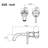 Wall Mounted Single Handle Bathroom Sink Faucet With Pop-Up Drain (No Overflow)