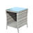 Outdoor Patio Furniture 1 Coffee Table With Clear Tempered Glass-1206066873