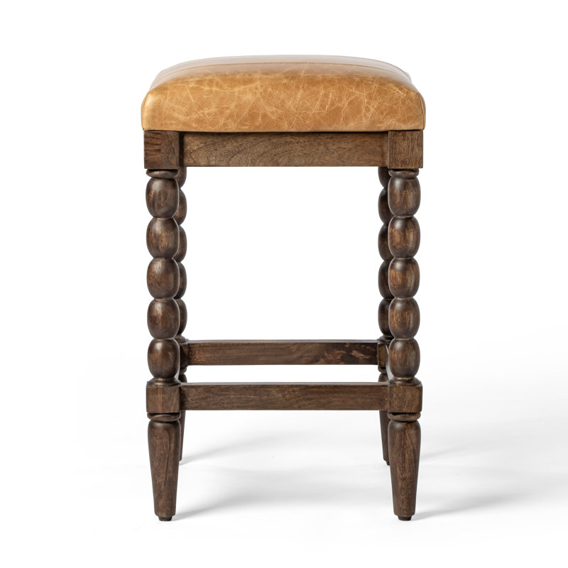 Whitmore Genuine Leather Counter Stool
