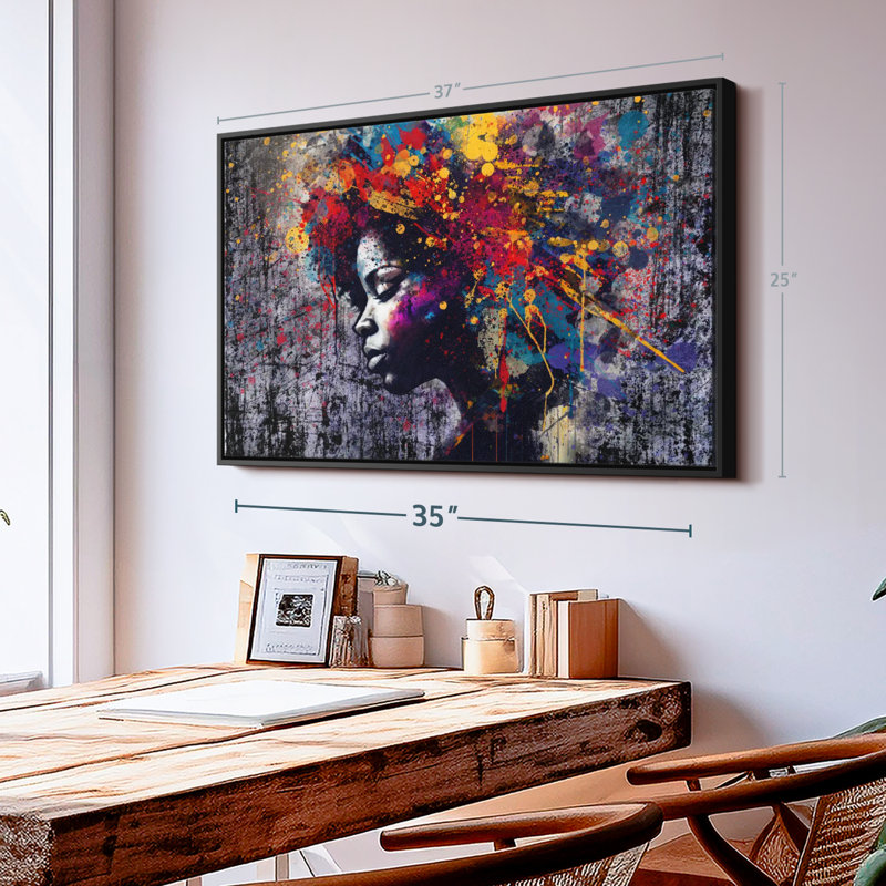 Personnes « Afro Abstract », H 37 po x l 25 po