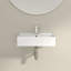 Lavabo de salle de bain mural encastré en céramique blanc avec trou pour robinet L 24 po x l 16 po