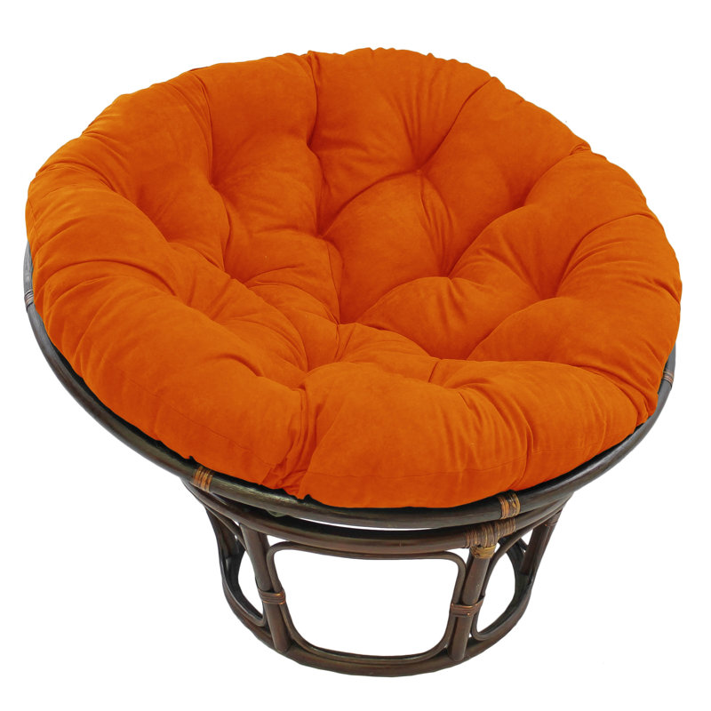 Outdoor 6'' Papasan Seat Cushion, Tangerine Dream