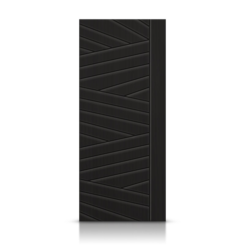 Porte standard à panneaux en bois manufacturé, Noir, 30 po x 80 po
