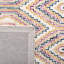 Tapis ivoire / rouille en laine touffetée à la main à motif géométrique Serrato-1379655014