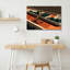 «Green Jersey Cyclist on Orange Curved Track», art mural sur toile-132897035