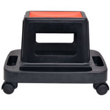 vidaXL Rolling Workshop Stool with Storage 330.7 lb