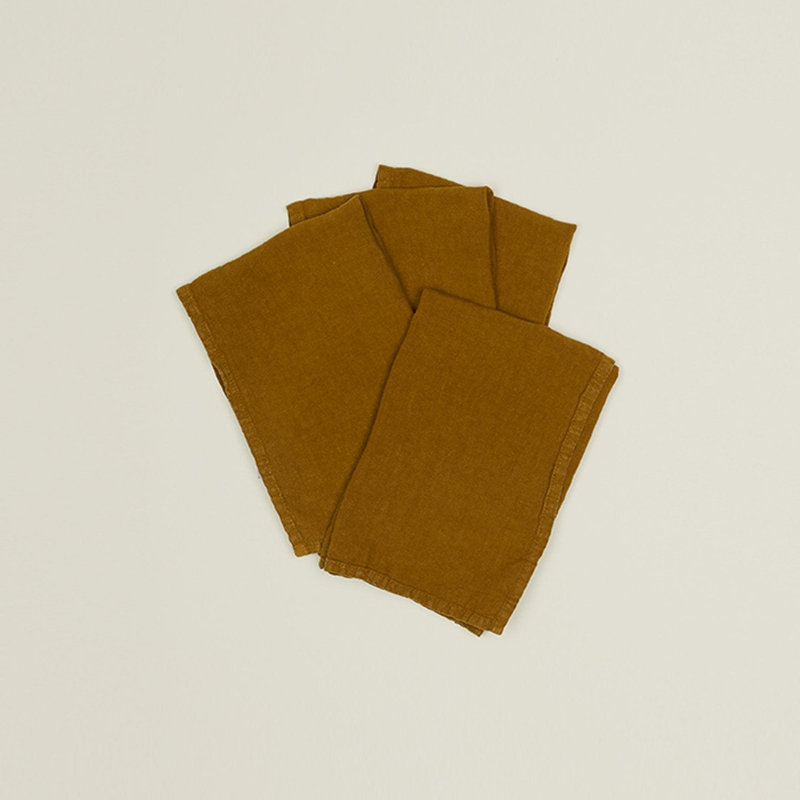 Simple Linen Square Napkin, Bronze