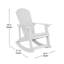Ensemble de 4 chaises berçantes et foyer Adirondack en résine de polyester Longmire-72658294