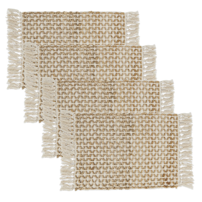 Napperon Rustic (lot de 4) 20B, Ivoire