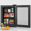 Congélateur vertical de 2,4 pi cu avec porte vitrée, thermostat réglable à 7 niveaux, mini congélateur compact pour crème glacée, repas congelés, viande, idéal pour la maison, le dortoir, le bureau
