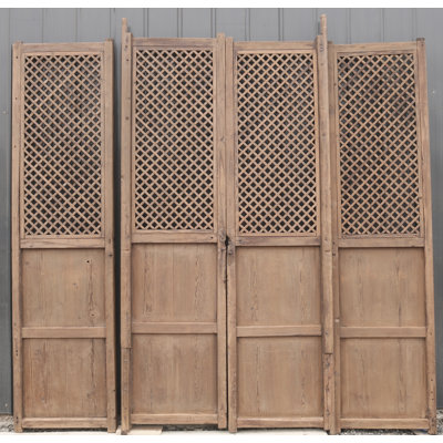 Portes moustiquaires pliantes en pin brut