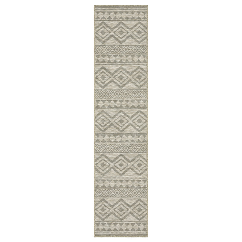 Jgor Southwestern Indoor / Outdoor Rug, Runner 1'10" x 7'6"