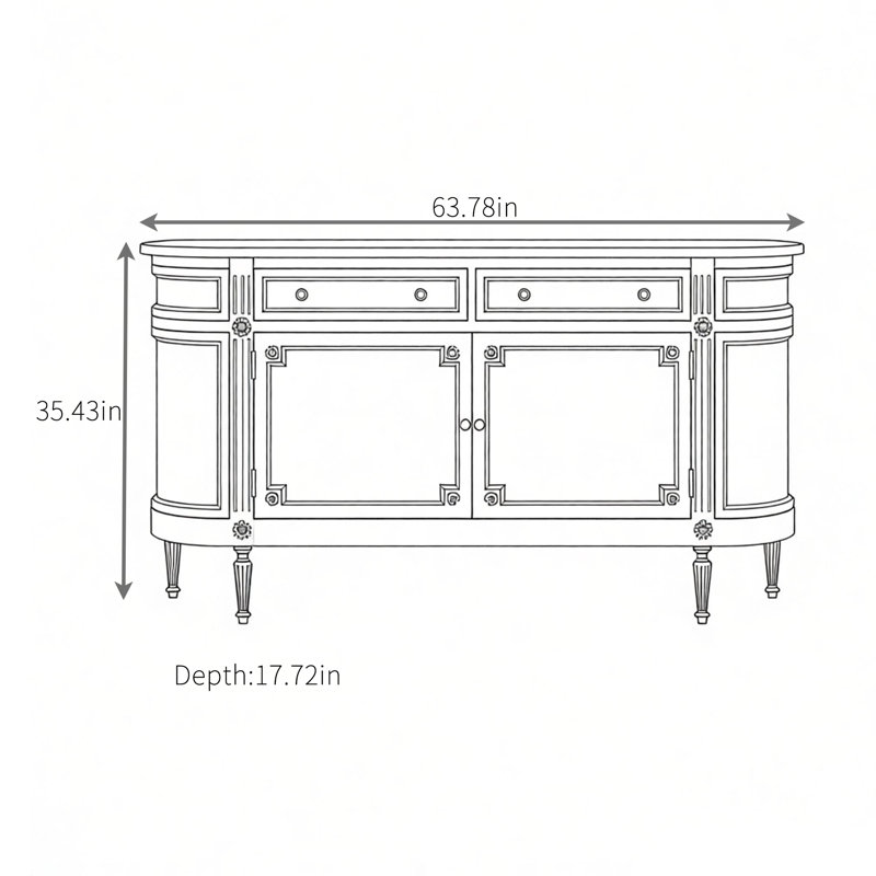 Simple Spacious Kitchen Sideboard