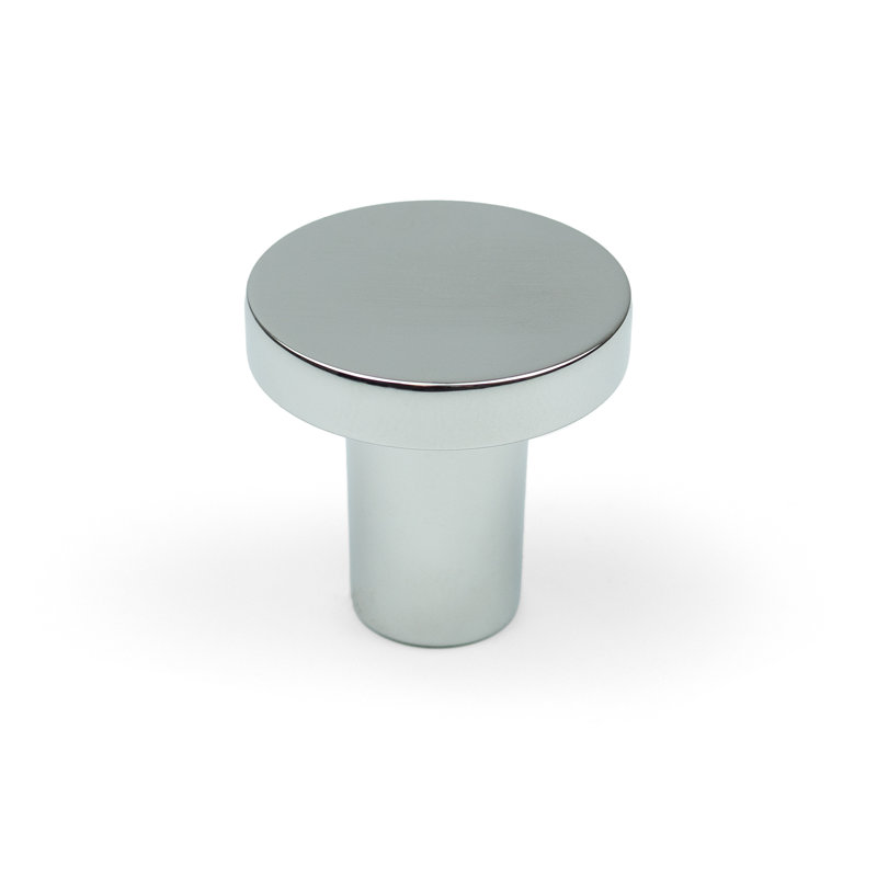 Polished Chrome Disc Knobs, 26mm Knob