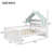 Twin Size Wooden House Bed with Storage Headboard Shelf, White-2034002533-2034002534