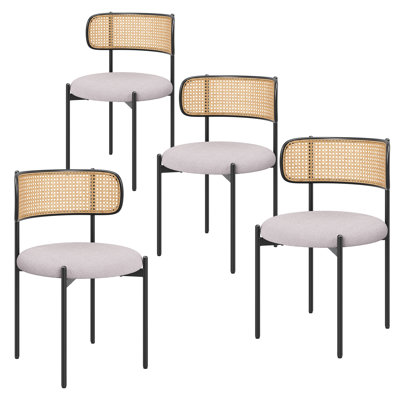 Ensemble de 4 chaises d'appoint Canice Boucle