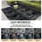 Dark gray shag area rug plush carpet-1660632844