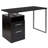 Leo Computer Desk with Two Drawers and Metal Frame-26731234