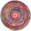 Tapis multicolore en coton tressé à la main bohème