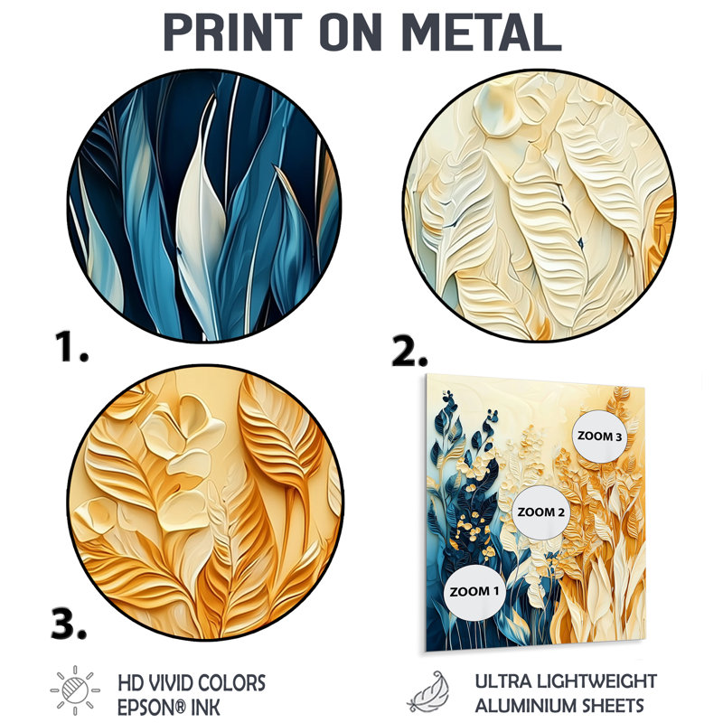 Wildflower Meadow In Autumn - Botanicals, décoration métallique, impression moderne sur métal, H 32 po x l 16 po