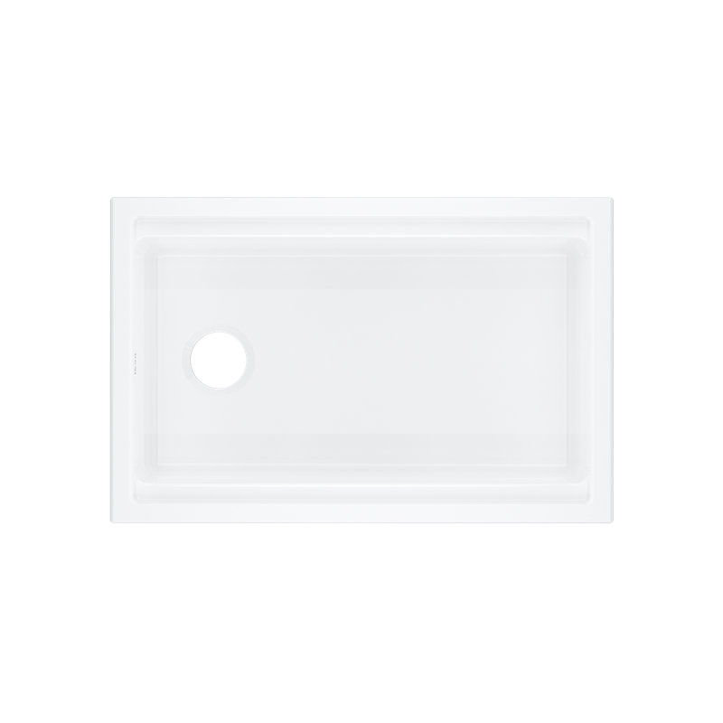 Allia 30" Fireclay Undermount Chef/Workstation Sink, White