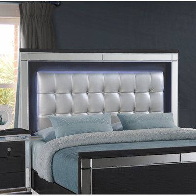 Sherley Vegan Leather Platform Bed