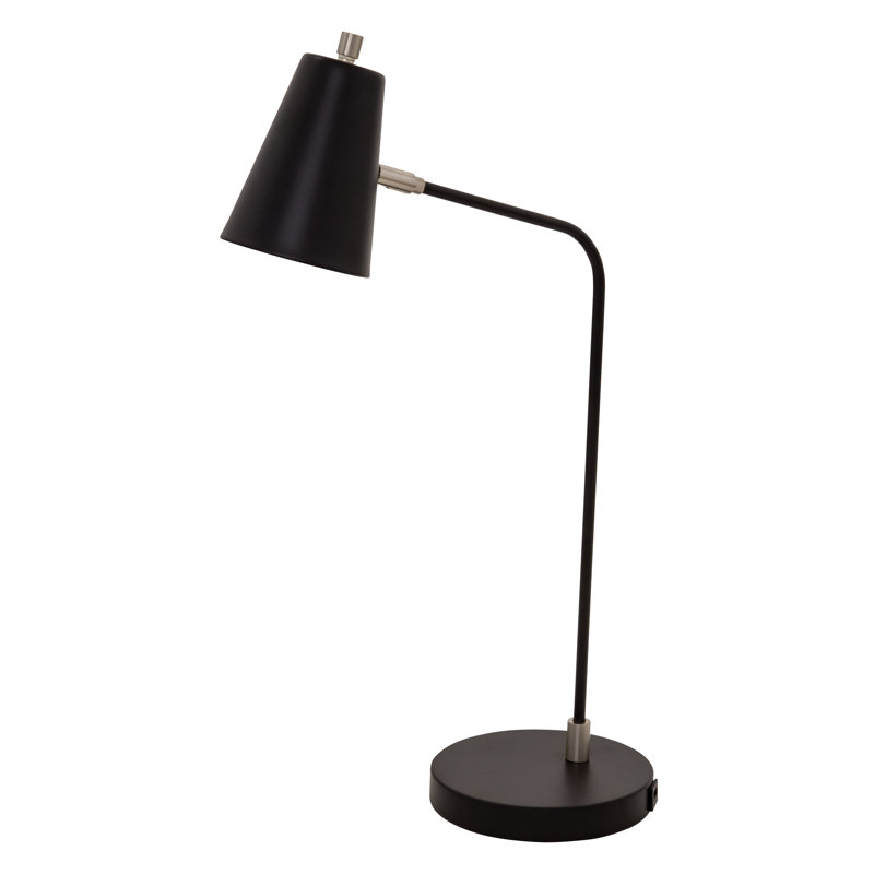 Lampe de bureau USB 23,5 po Kirby, Noir