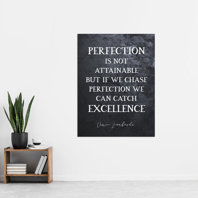 Slate Quote Vince Lombardi Perfection Excellence Football Coach - No Frame Print