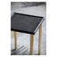 Ensemble de 3 tables d'appoint gigognes, tables d'appoint en bois massif noir et doré et panneau de fibres à densité moyenne