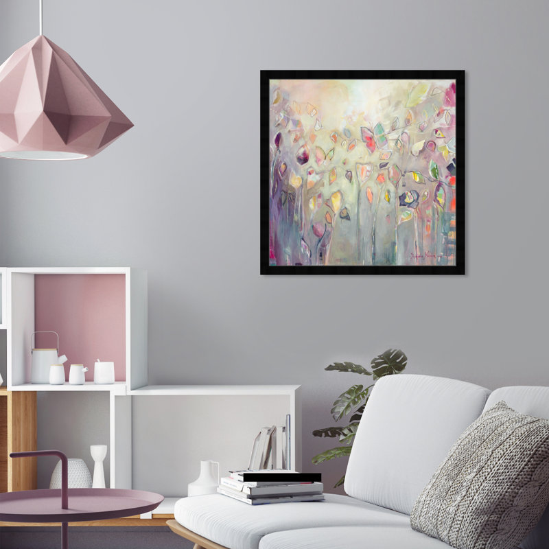 «Abstract Abstract Butterflies» par Oliver Gal - reproduction, H 26 po x l 26 po, Noir