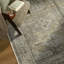 Tapis oriental sauge / gris lavable à la machine avec envers antidérapant-1947352704-1976053981