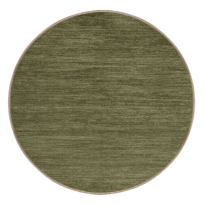 Machine Washable Solid Brown Area Rug