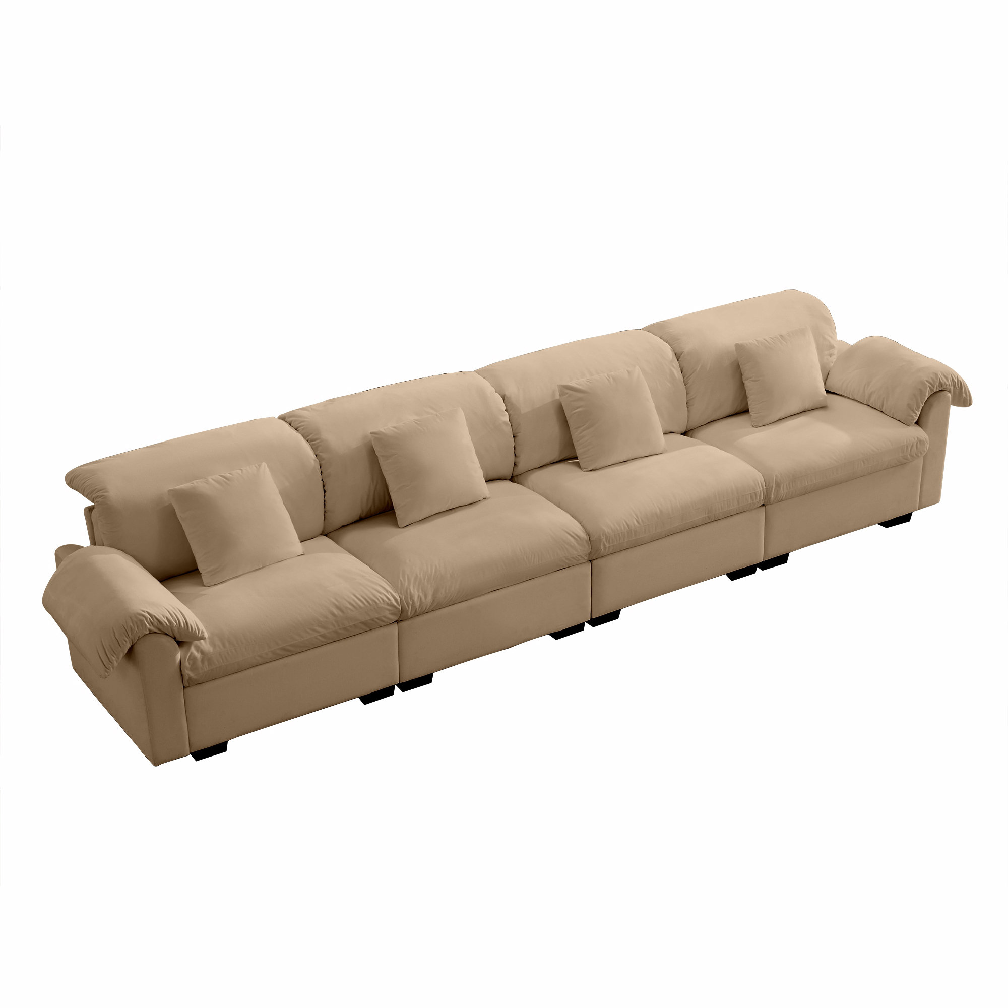 Latitude Run® 4-Seat Couch Storage Function Under Each Seat and Storage ...