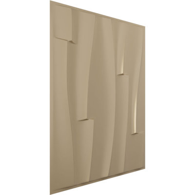 Panneau mural décoratif 3D brique vague l 19 5/8 po x H 19 5/8 po EnduraWall, métallique (couvre 2,67 pieds carrés)