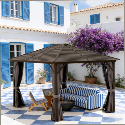 Pavillon de pavillon de jardin, pavillon de jardin à toit rigide pour l'extérieur