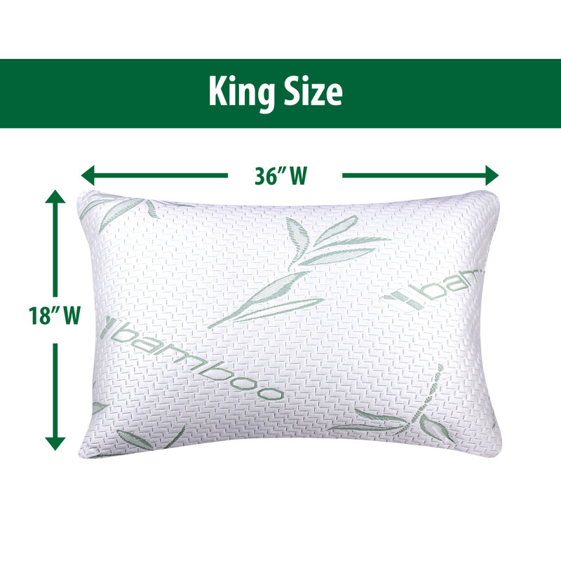 Memory Foam Medium Cooling Pillow, King