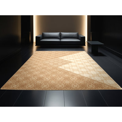 Tapis d'inspiration mondiale brun / beige lavable à la machine Penola